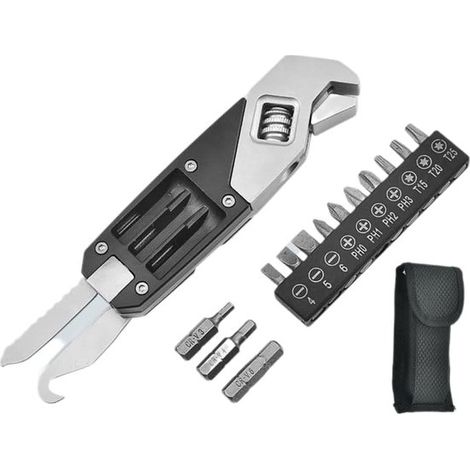 Gadget da campeggio Chiave pieghevole regolabile Chiave multifunzione EDC Chiave universale multifunzione quadrata (1/5)