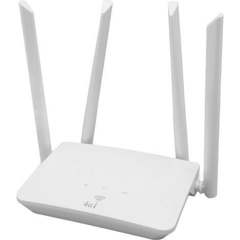 Routeur WiFi débloqué, Modem Routeur 4G LTE avec Emplacement pour Carte SIM et Antenne 4 5 DBi, Modem Routeur WiFi 300 Mbps pour Téléphone Tablette Ordinateur Portable (Prise UE) (1/5)