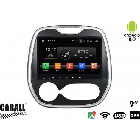 Autoradio Android 8,0 Renault Captur GPS DVD USB SD WI-FI Bluetooth Navigatore (1/4)