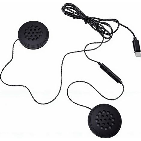 Motorcycle Helmet, Wired Headphones with 1.2M Cable, Hands-Free Microphone and Stereo Sound, Ideal for Music While Riding a Motorcycle (1/5)