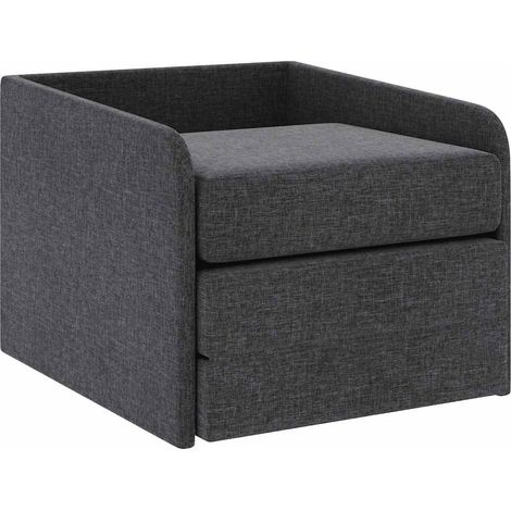 Maison Exclusive - Poltrona Letto Convertibile Grigio Scuro in Tessuto