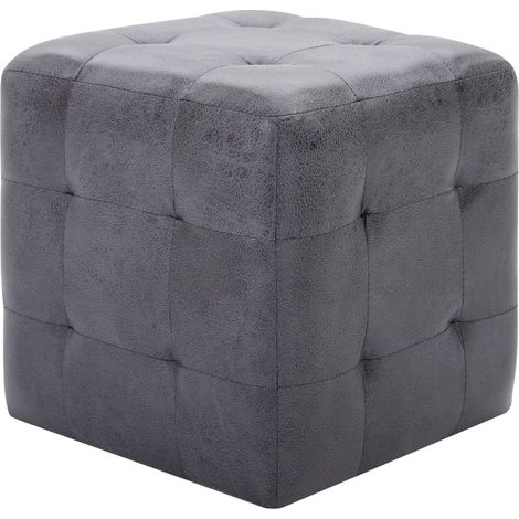 Maison Exclusive - Comodini 2 pz Grigio 30x30x30 cm in Similpelle Scamosciata