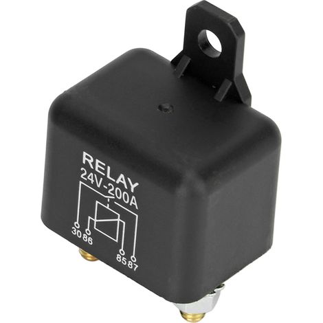 Relais de démarrage 24V 200A pour camions et véhicules lourds, contacts NO en laiton, 4 broches, haute capacité de courant (1/5)