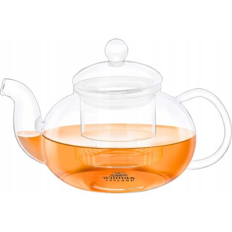 Teekanne mit Sieb, Thermoglas, Wilmax, 1200ml (1/5)
