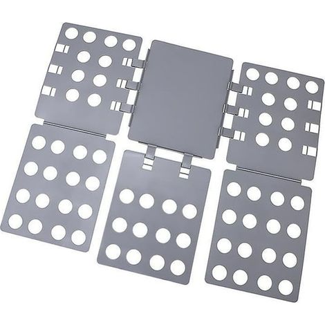 Plaque de pliage de vêtements grise, 1 pièce, planche à repasser pliante pour linge, plastique résistant, organiseur de dressing, outil de rangement pratique (1/5)