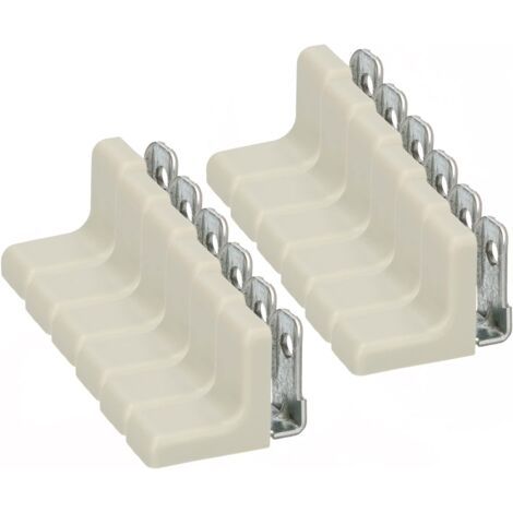 Lot de 25 supports d'étagère en métal avec revêtement en plastique pour meubles Gris clair-NANOTEH (1/5)