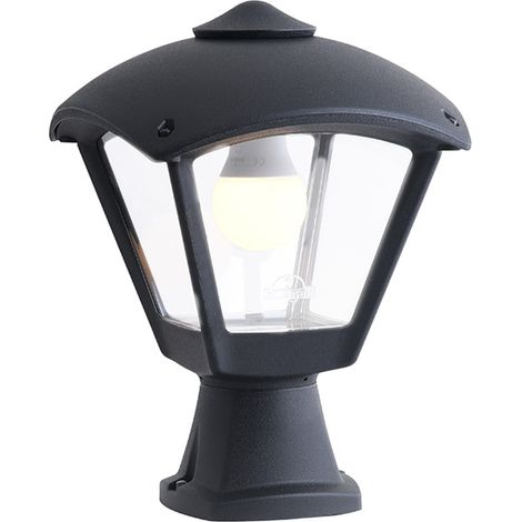 Farola dario 1xe27 ip55 l.24xan.24xal.35cm resina negra