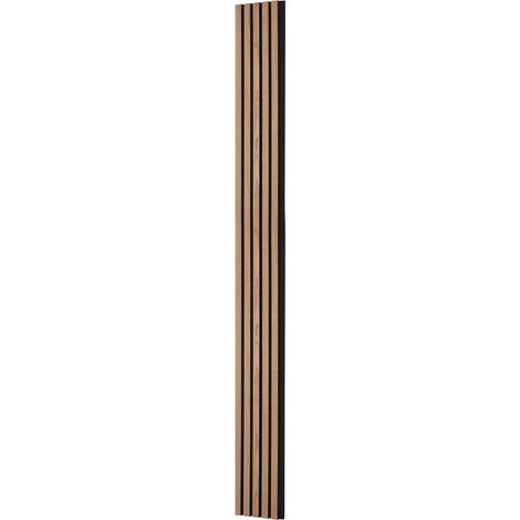 Panneaux acoustiques en lattes de bois, 7,9 x 94,5 pouces, lambris mural en MDF aspect noyer pour déco intérieure moderne, réduction du bruit et style tendance (1/5)