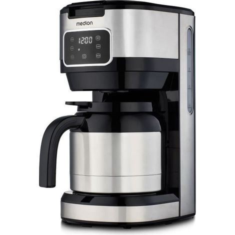 Cafetiere Filtre Digitale Isotherme - MEDION - 900W - 1,2L - Silver