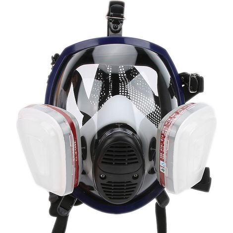 Masque intégral réutilisable, respirant, anti-poussière, sphérique, pour la manipulation de pesticides, de produits chimiques et la lutte contre les incendies, ponçage (1/5)