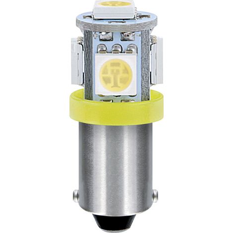 24V Led Series - 5 SMD x 1 chip - (T4W) - BA9s - 20 pz  - Scatola - Arancio - Doppia polarità (1/3)