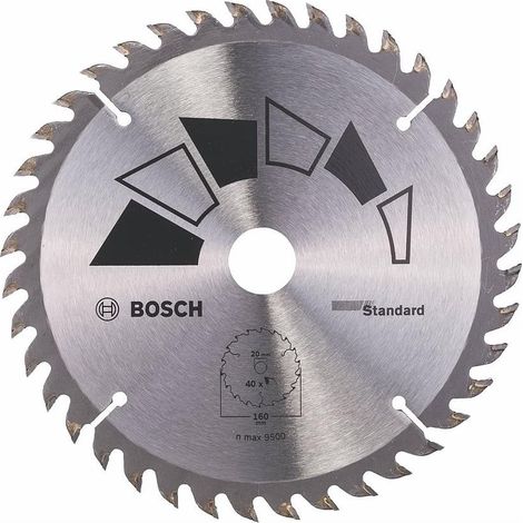 Bosch Lama per Sega Circolare 160 mm 40 Denti Argento