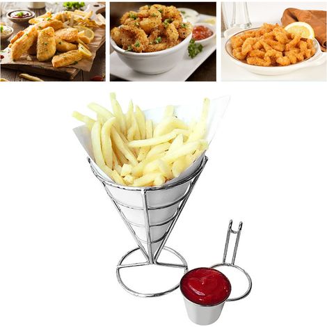 Servierständer für Pommes Frites, Buffet-Tüten, Snack-Displayständer, Pommes-Körbe (Einzelbecher) (1/5)