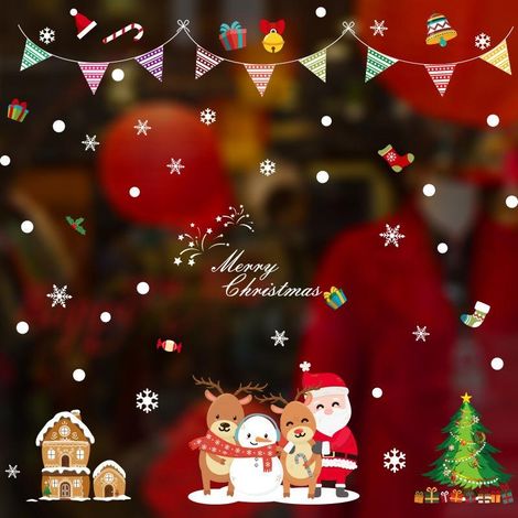 Décorations de Noël - Sticker mural - Décoration de vitrine - Papier peint autocollant (1/5)