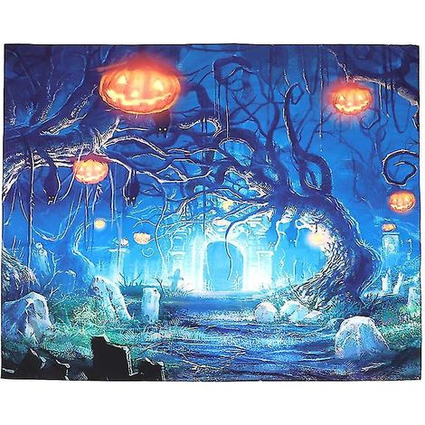 1 Stück Kürbis-Halloween-Hintergrund für Halloween-Dekorationen (1/3)