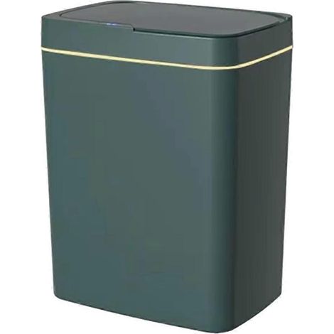 Poubelle sans contact à ouverture étroite, poubelle électronique de 15 litres avec sac, poubelle de salle de bain (1/5)