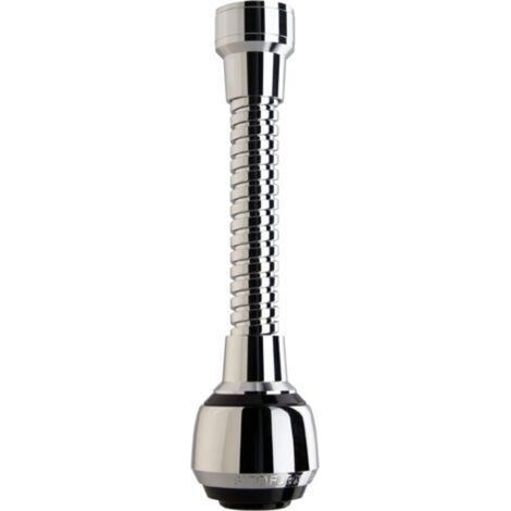 Flexible brass aerator – Black chrome shower head aerator – Water saver with stainless steel filter – For kitchen taps (1/5)