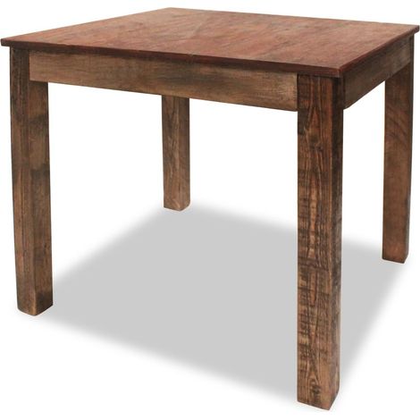 Mesa de centro/comedor de diseño madera maciza reciclada 82x80x76 cm 0902189 (1/5)