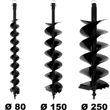 Set punte SEMI-PROFESSIONALI Ø 80 + 150 + 250 mm per trivella termica
