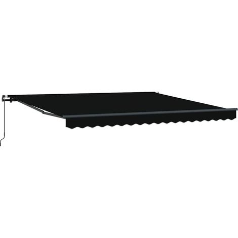 Maison Exclusive - Tenda Retrattile Nero 400 × 300 cm Poliestere e Acciaio