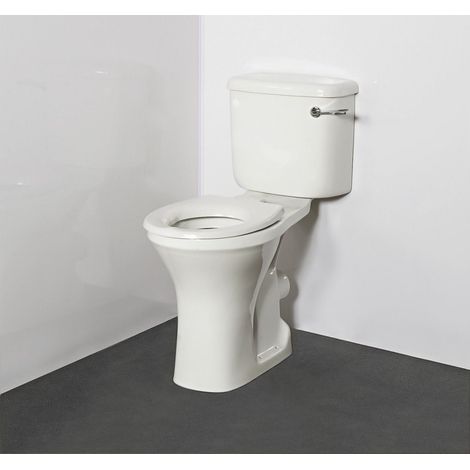 NymaPRO Comfort Raised Height Closed Coupled Toilet WC Bathroom White Doc M (1/5)