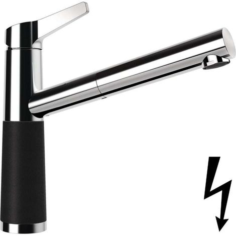 Schock Küchenarmatur SC-510 Chrom/Cristalite ausziehbarer Auslauf Niederdruck Nero (1/3)