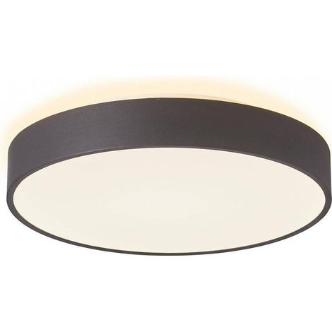 TrAdE Shop Traesio - Plafoniera Moderna Tonda Led 65w Cct 3000k 4000k Lampada Soffitto Muro Luce 60cm - Nero (1/2)
