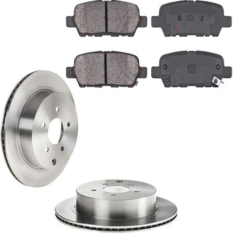 KIT FRENI POSTERIORI compatibile con INFINITI FX - DISCHI + PASTIGLIE OEM: FDB1693, FDB4324, FDB4312 / 17698 /SOSTITUZIONE DIRETTA/BASSA POLVERE/SILENZIOSO