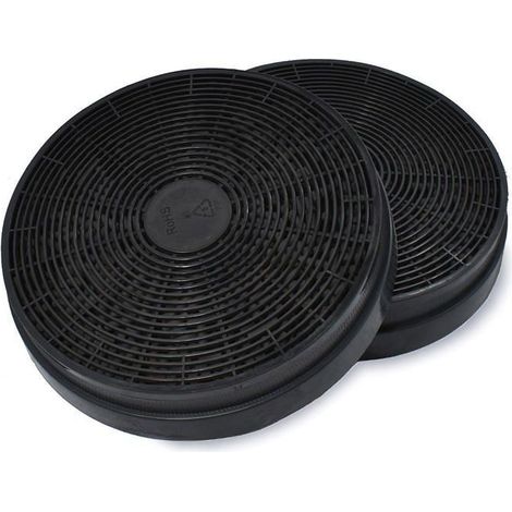 2 filtres à charbon actif, diamètre 17,5 cm, pour hotte recyclage, compatibles Klarstein, cuisine résidentielle