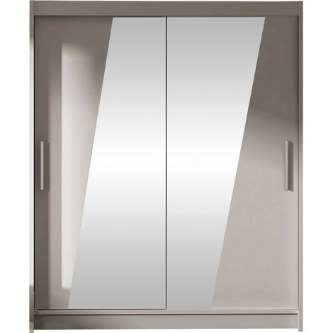 Armoire Closico 155, Cachemire, 200x150x58cm, Portes d'armoire: Coulissantes, Nombre d'étagères: 5 (1/4)