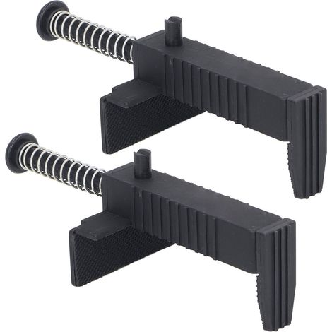 Lot de 2 gabarits de pose de briques (9 à 12 cm) en plastique technique avec système de serrage et patin antidérapant.