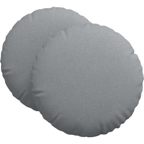 Seat Cushions 2 pcs Light Grey Ø80 x 29 cm Fabric vidaXL