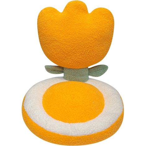 Coussin décoratif en peluche tournesol (1/3)