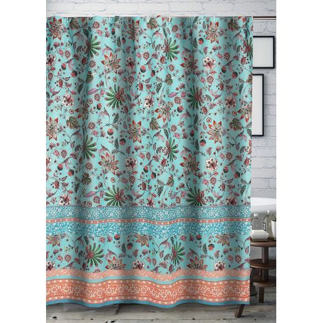 Rideau de Douche Turquoise 183 x 183 cm (1/3)