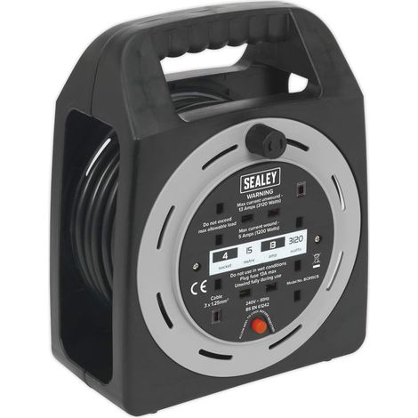 Bcr15cb Enrouleur de câble Boîte Type 15 Mtr 4 x 230 V 1,25 mm² Thermique Trip