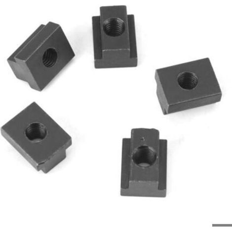 Écrou En T - Acier 45 - Finition Oxyde Noir - Filetage M8/M10 - Pour Tables De Machines-Outils - Lot De 5 (1/4)
