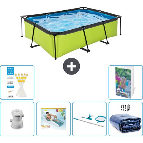 Exit Pool Rechteckig - 220x150x65 cm - 7-teilig S270