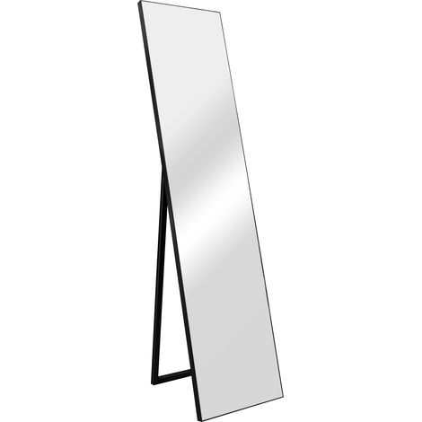 Barletta psyche specchio da terra inclinabile 150 x 35 cm nero 030007970