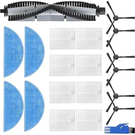 Pièces détachées pour aspirateur robot ILIFE A30/A30 Pro : 1 brosse principale, 6 brosses latérales, 8 filtres HEPA, 4 lingettes de nettoyage, 1 brosse de nettoyage. (1/5)