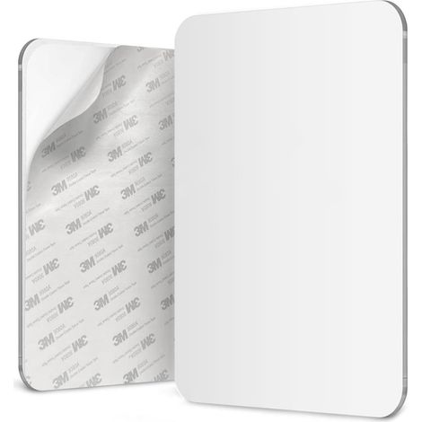Miroir de Rasage 17,5 x 22,5 cm pour Douche  Miroir de Douche adhésif 3M  Incassable  Moins de buée  Fin sans Cadre  Peel & Stick  Miroir de sécurité sans Verre pour Enfants (Lot de 1) (1/5)