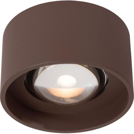 Projecteur de plafond Lenz Ø 11 cm brun rouille IP54 - 33805/08/97 (1/2)