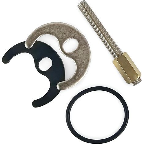 Fixing Kit for Mixer Tap, Steel, M8 Nut, Washbasin/Sink Gasket, Bathroom (1/5)