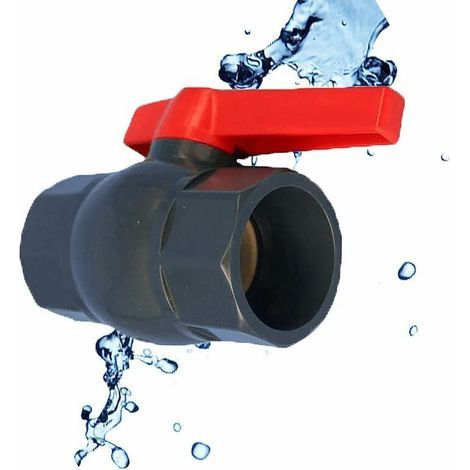 Vanne à boisseau sphérique en PVC - Valve d'alimentation en eau en U - Compact femelle - Valve à boisseau sphérique à deux voies pour contrôle et débit d'arrêt (DN32 Φ40 mm) (1/5)