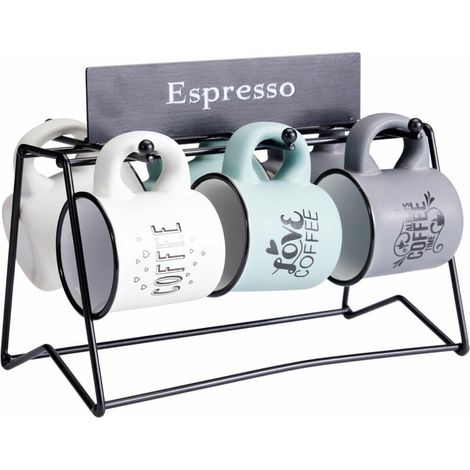 Set di 6 tazzine da caffè espresso con supporto (1/4)