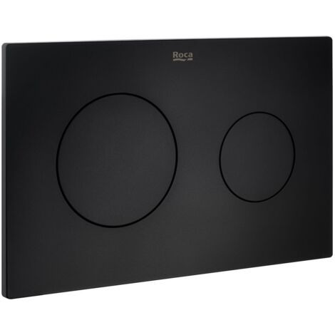 Plaque de commande avec double chasse DUPLO ONE, NOIR MAT, ROCA, Réf.A890189206 (1/2)