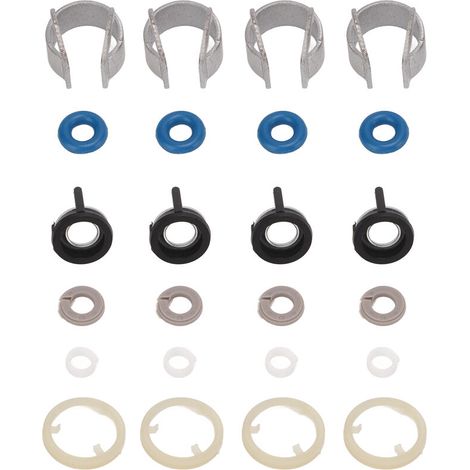 Jeffergarden Kit de Réparation de Joints D'injecteur de Carburant, 4 Jeux de Joints Toriques de Réparation D'injecteurs de Carburant en Caoutchouc Métal 06H998907B de Remplacement pour A3 A4 A5-DOU