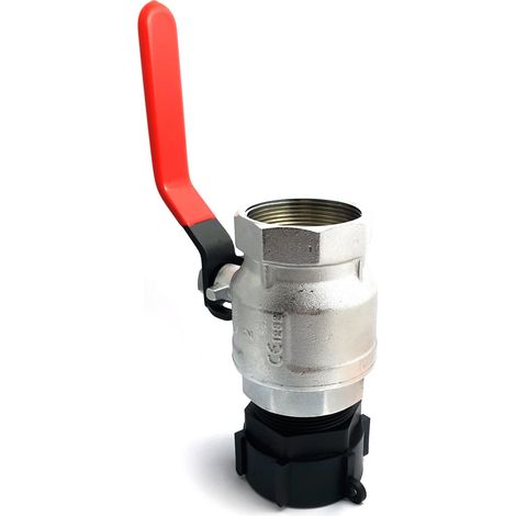 Raccord S60x6 - vanne à boisseau sphérique en laiton chromé sortie femelle 2 pouces (1/2)