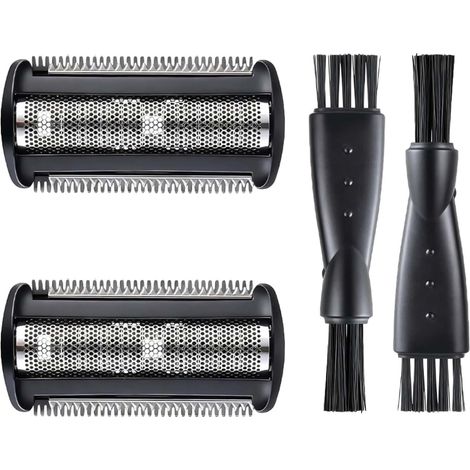 Packung mit 2 Ersatzscherköpfen für TT2000/43, kompatibel mit Bodygroom TT2000/43, Serie 7000, Serie 5000, Serie 3000, für Nass- und Trockenrasur (schwarz) (1/5)