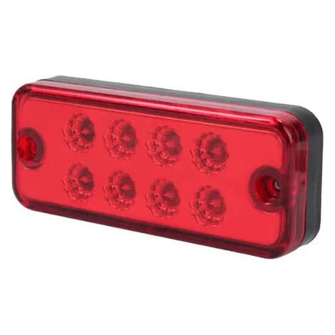 Feu de position à LED rouge / lampe / Tokos, avec 8 LED - 12 V - 99 mm x 40 mm