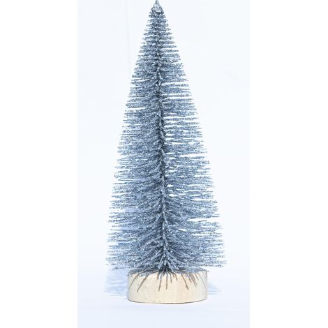 Árbol de Navidad con purpurina plateada de 15 cm  CHB-15-SR